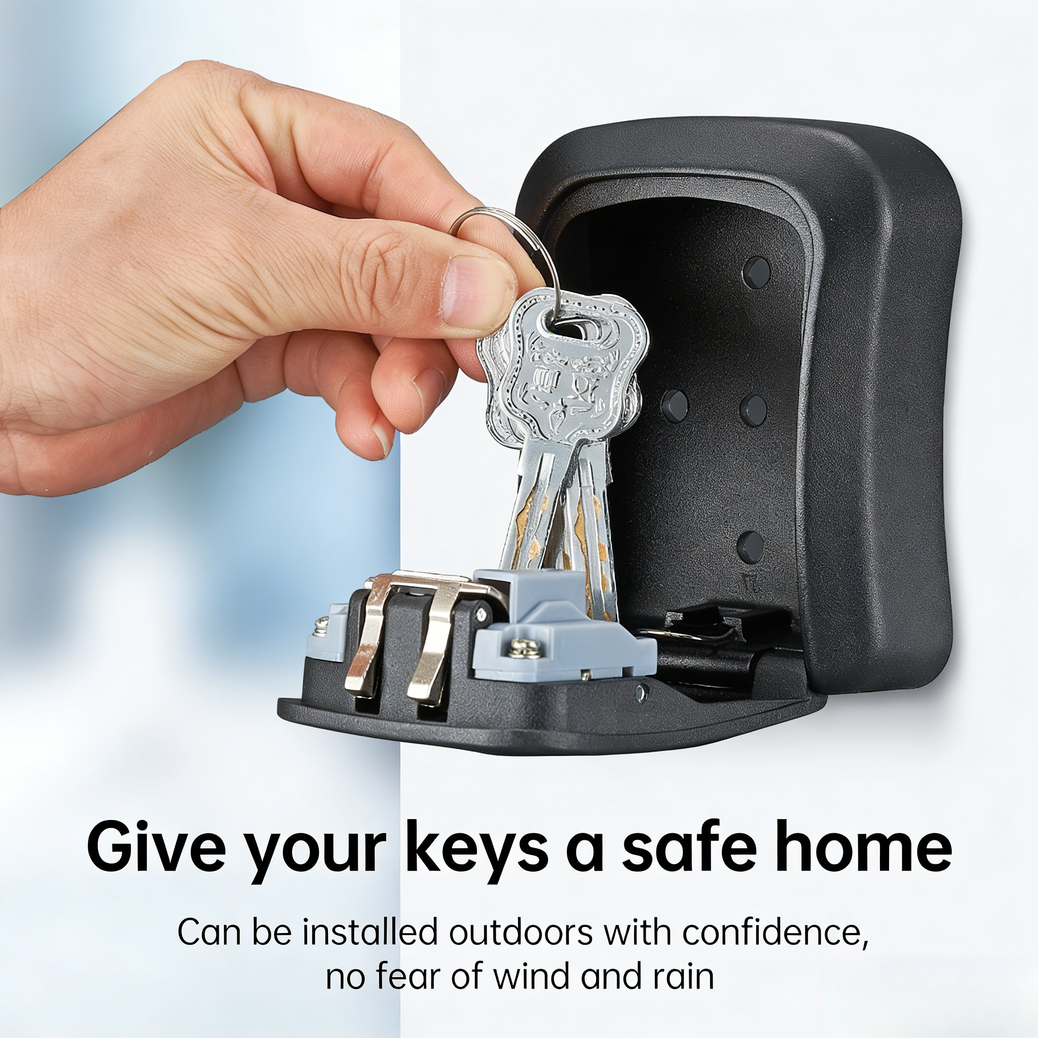 Home Security Safe - LUXROB Key Lock Box 4-digit Code