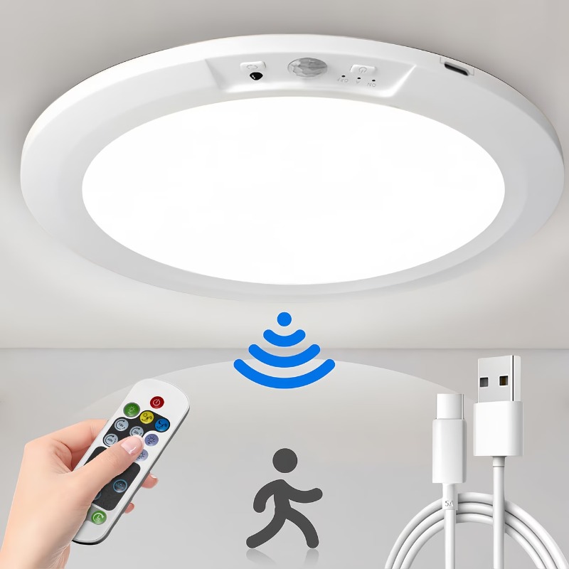 Home Security Usa - Motion Sensor Rechargeable LED Ceiling Light