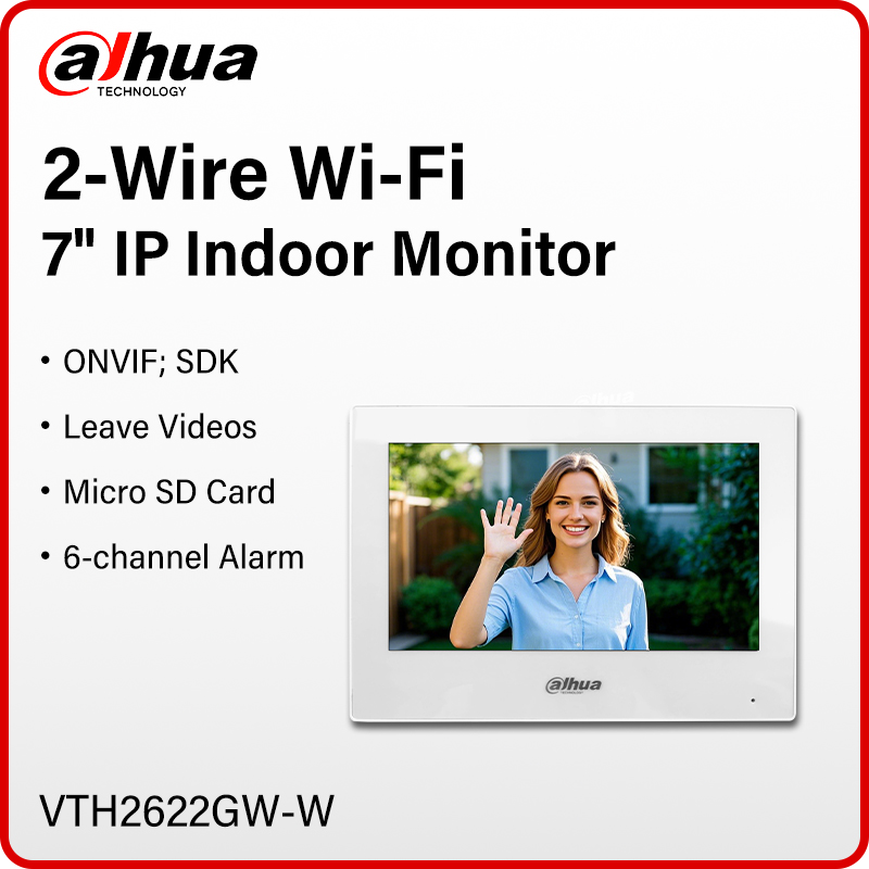 Home Security Technology - Dahua 2-Wire WiFi Indoor Monitor 7