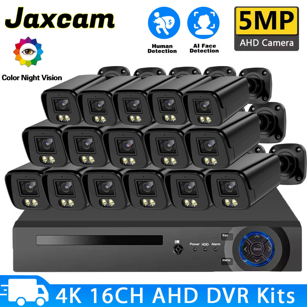 Home Security Outdoor Cameras - 5MP 16PCS AHD Security Camera System