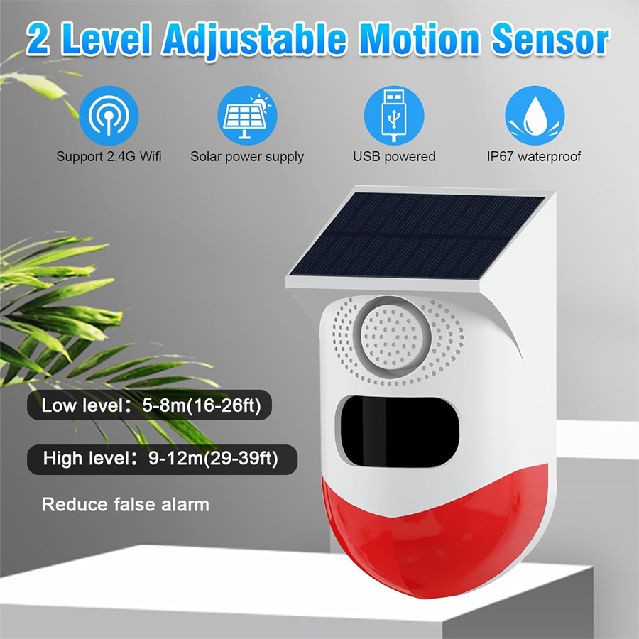 Wifi Solar Outdoor Motion Sens - Home Security Yard Sensors recensie en prijs
