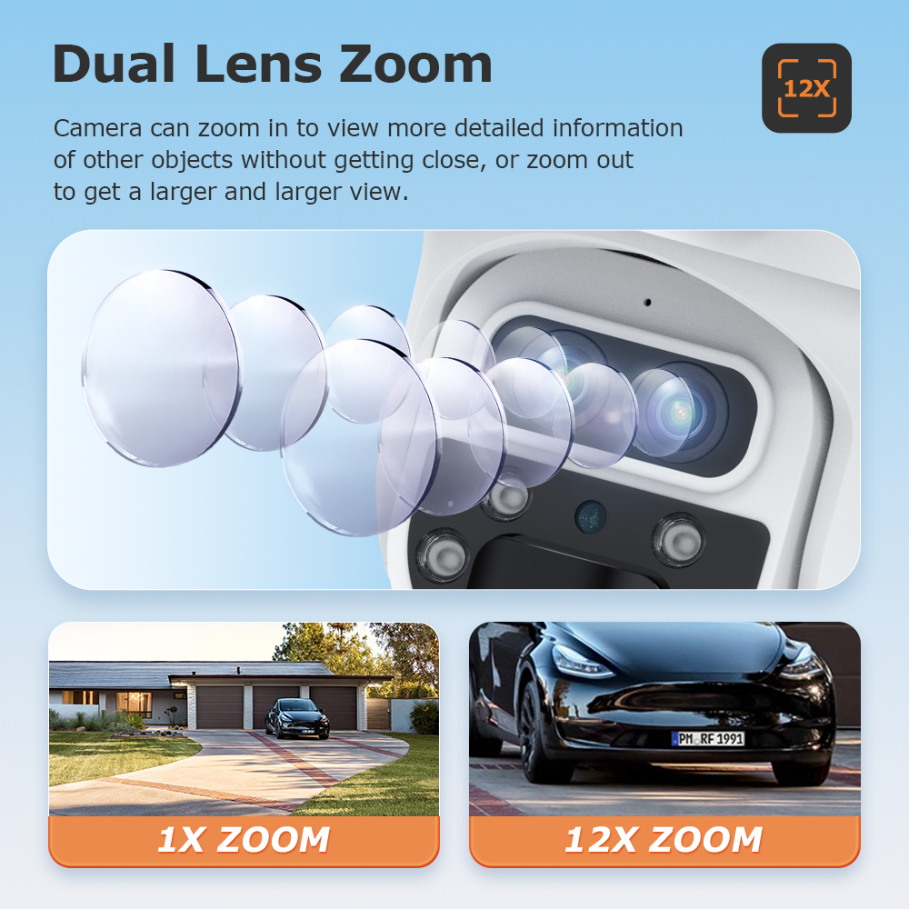 SHIWOJIA 12MP 6K 15X Zoom Sola - Home Security Outdoor Cameras recensie en prijs
