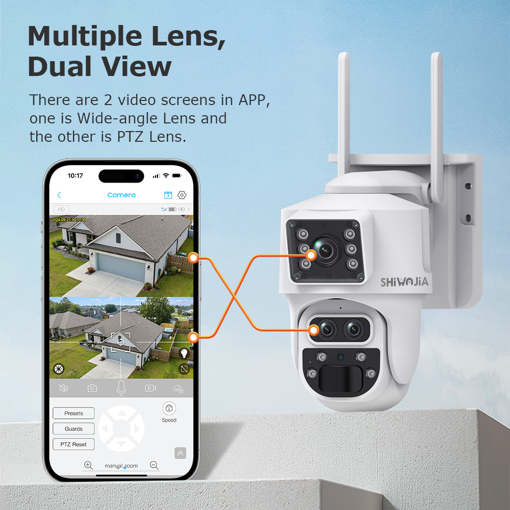 SHIWOJIA 12MP 6K 15X Zoom Sola - Home Security Outdoor Cameras recensie en prijs