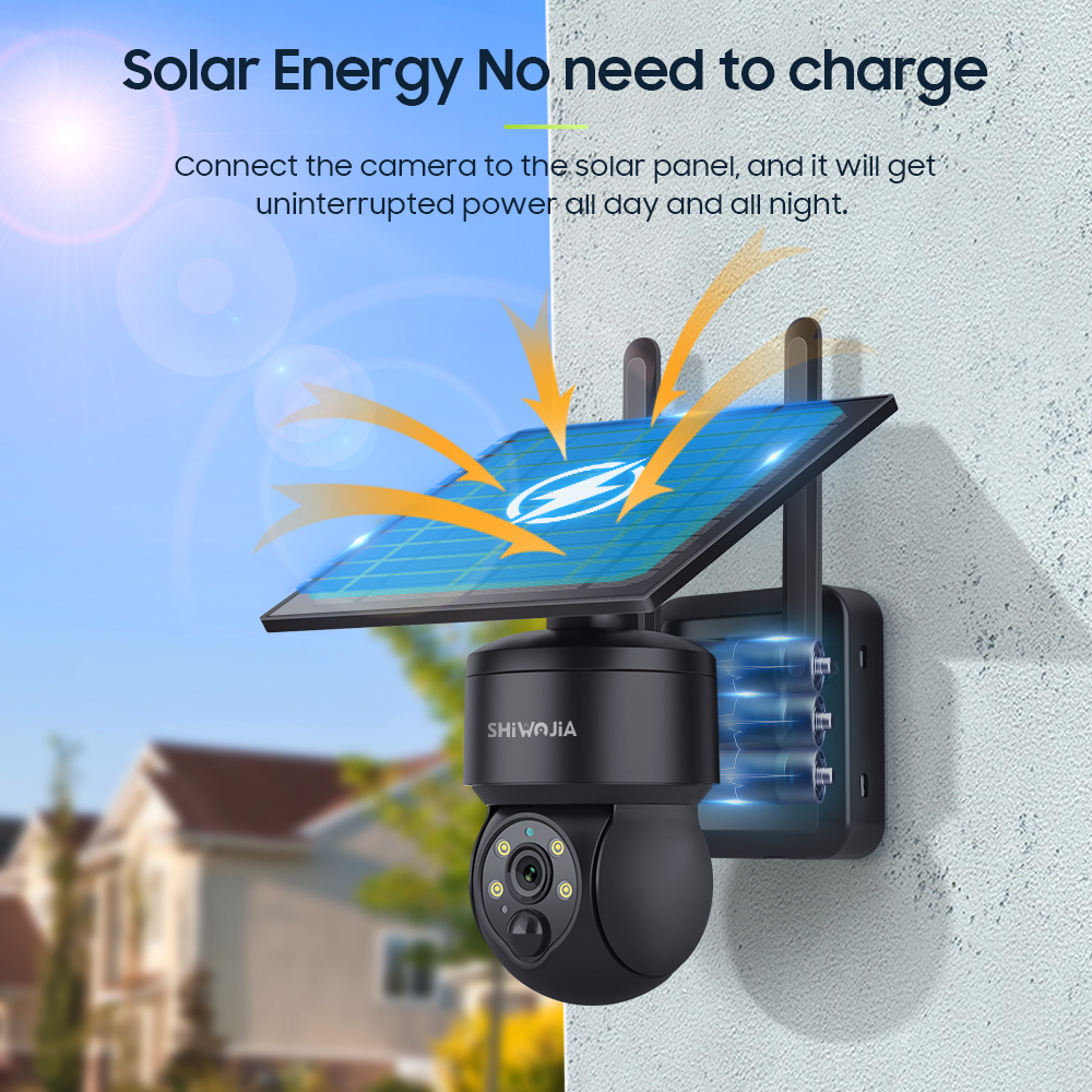 SHIWOJIA WIFI Wireless PTZ Sol - Home Security Outdoor Cameras recensie en prijs