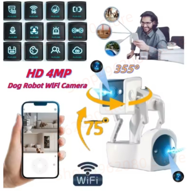 HD 4MP Dual Camera Wifi 355° B - Home Security Robots recensie en prijs