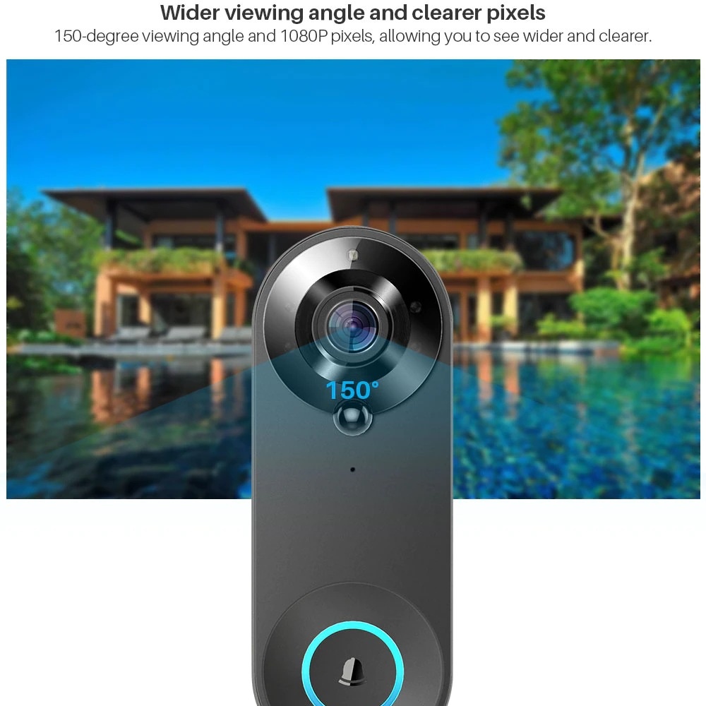 Tuya 1080P Wireless WIFI Doorb - Home Security Blink recensie en prijs