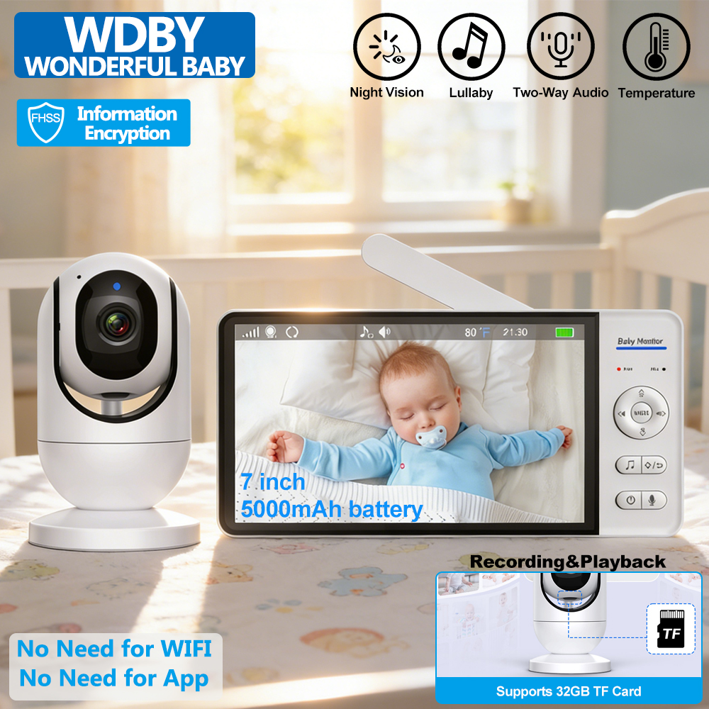7 Inch Video Baby Monitor with - Home Security Video Cameras recensie en prijs