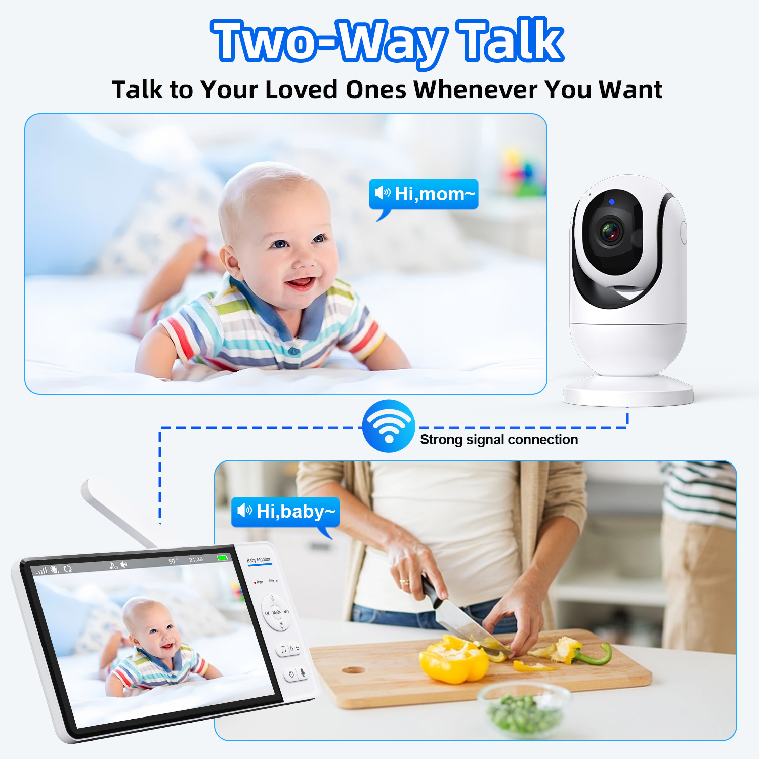 7 Inch Video Baby Monitor with - Home Security Video Cameras recensie en prijs