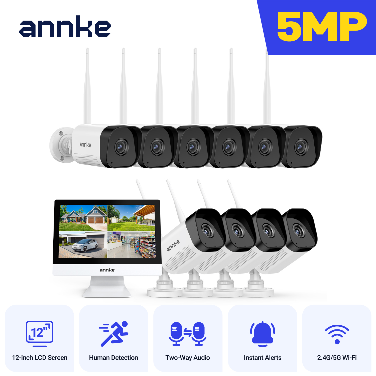 ANNKE 5MP  Wireless Security C - Home Security Outdoor Cameras recensie en prijs