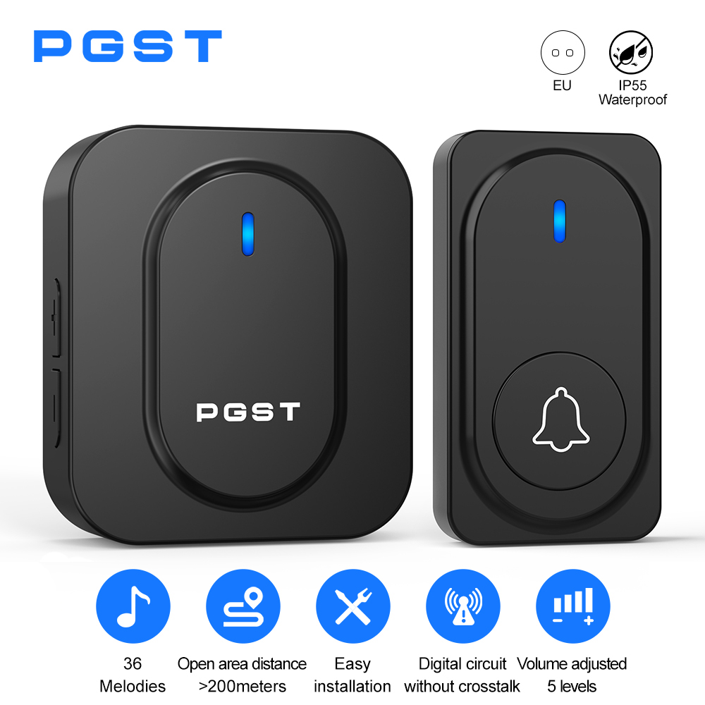 PGST Wireless Doorbell 36 Chim - Home Security Lights recensie en prijs