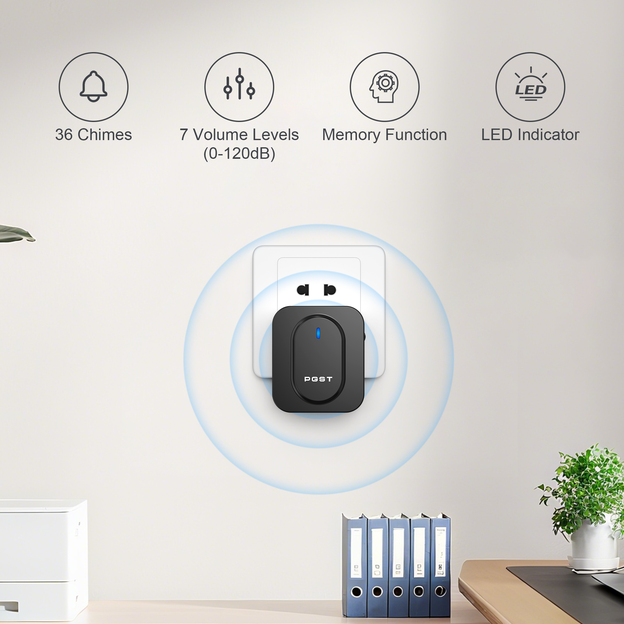 PGST Wireless Doorbell 36 Chim - Home Security Lights recensie en prijs