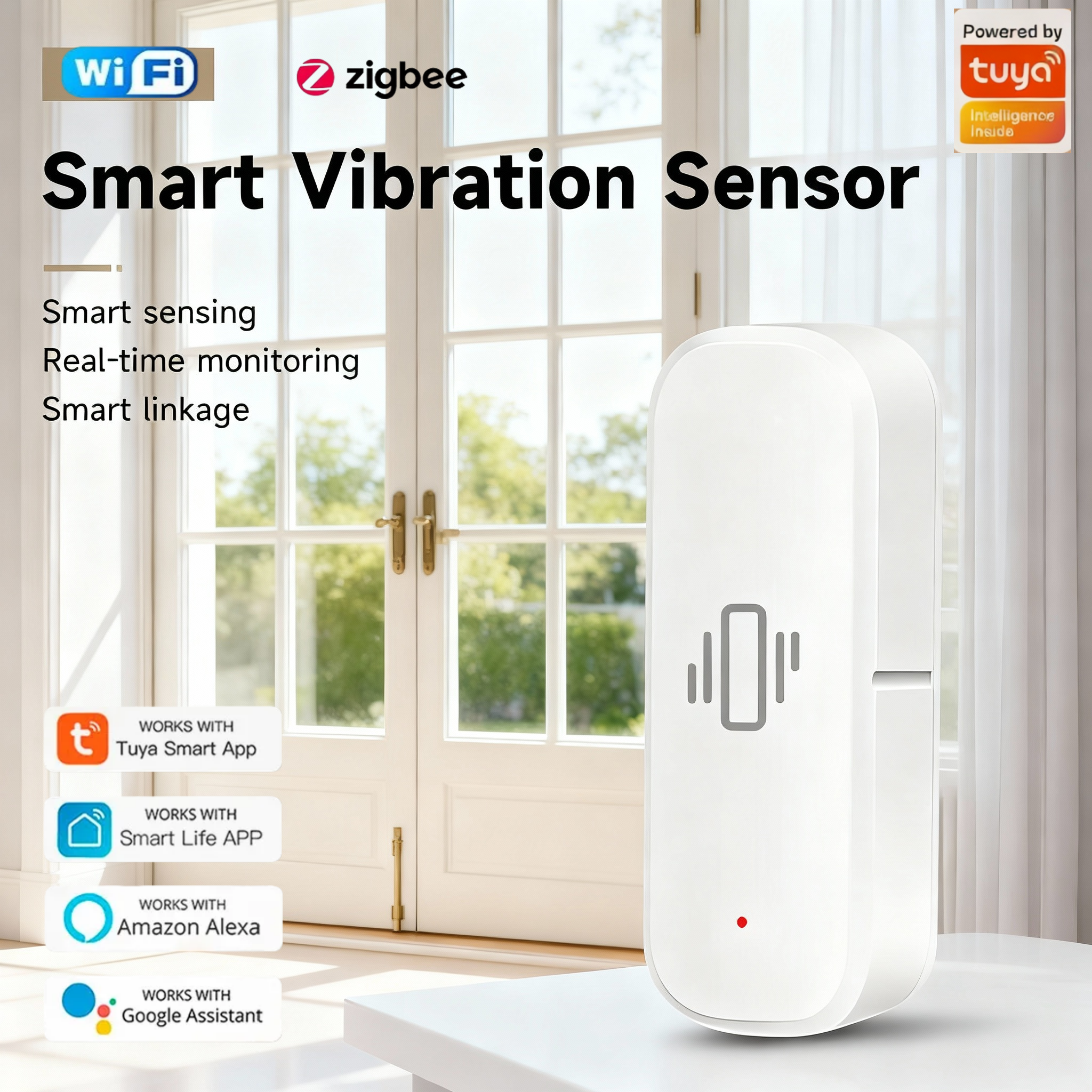 WiFi/Zigbee Smart Vibration Se - Home Security Alarm recensie en prijs
