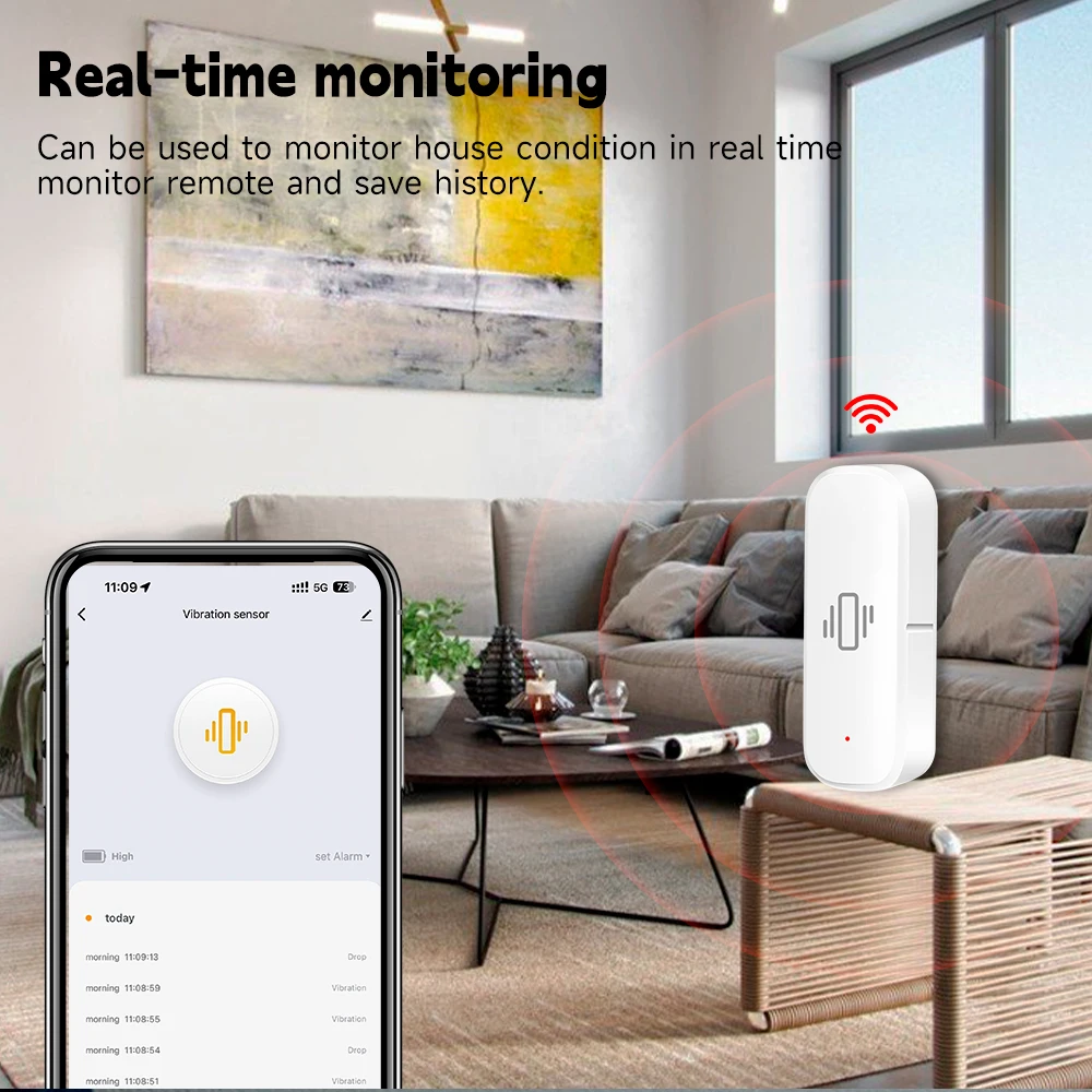 WiFi/Zigbee Smart Vibration Se - Home Security Alarm recensie en prijs