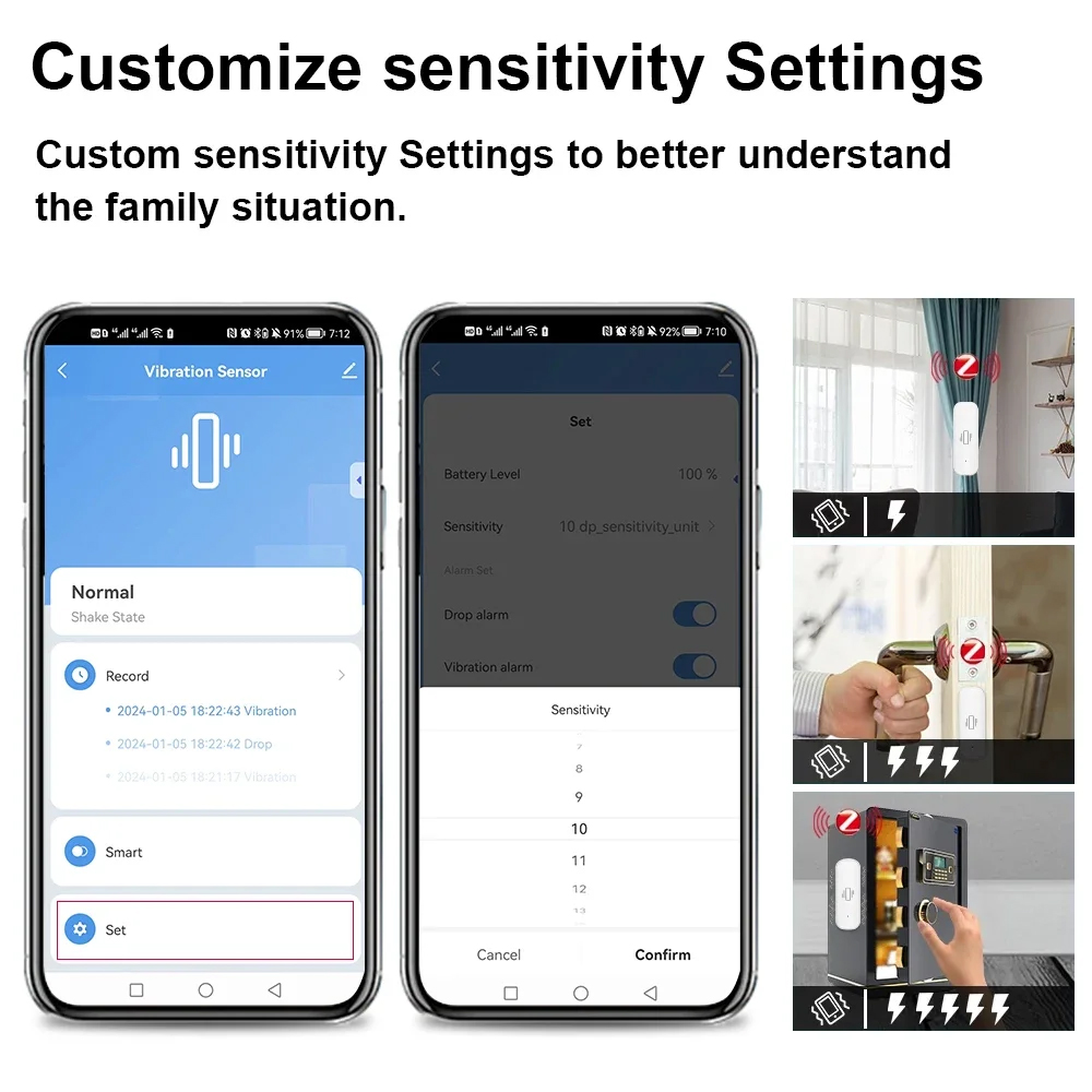 Smart ZigBee Vibration Sensor  - Home Security Alarm recensie en prijs