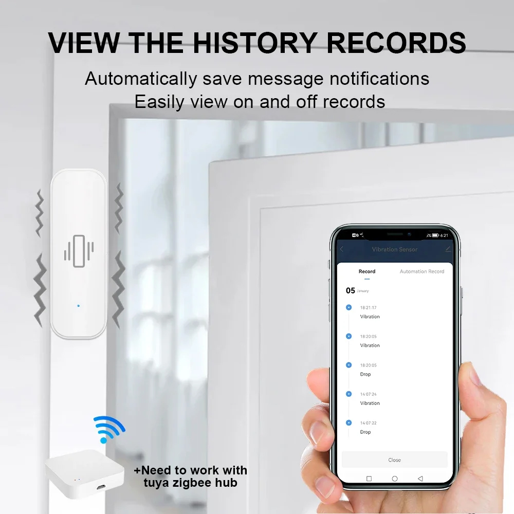 Smart ZigBee Vibration Sensor  - Home Security Alarm recensie en prijs