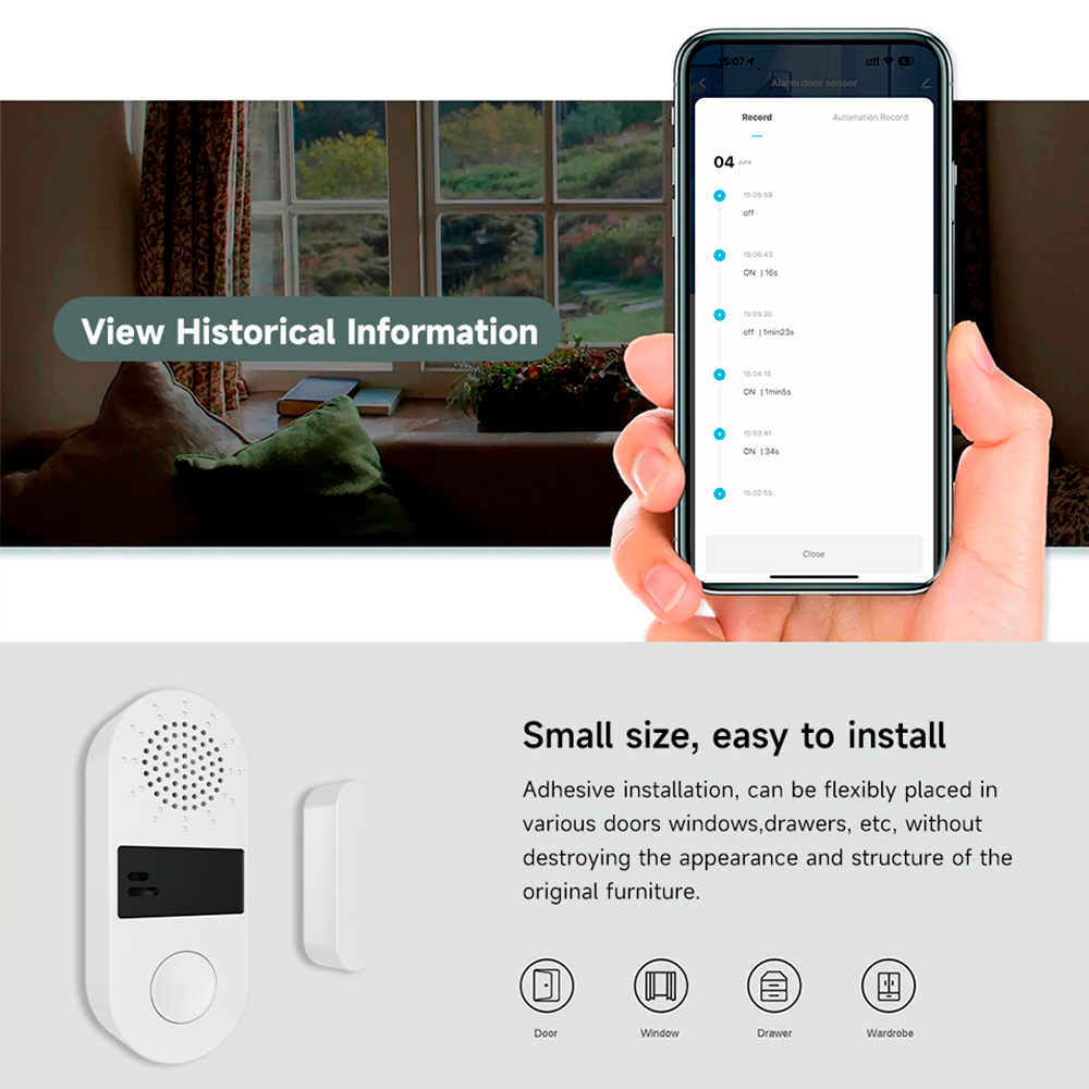 Tuya Zigbee Wireless Door Wind - Home Security Technology recensie en prijs