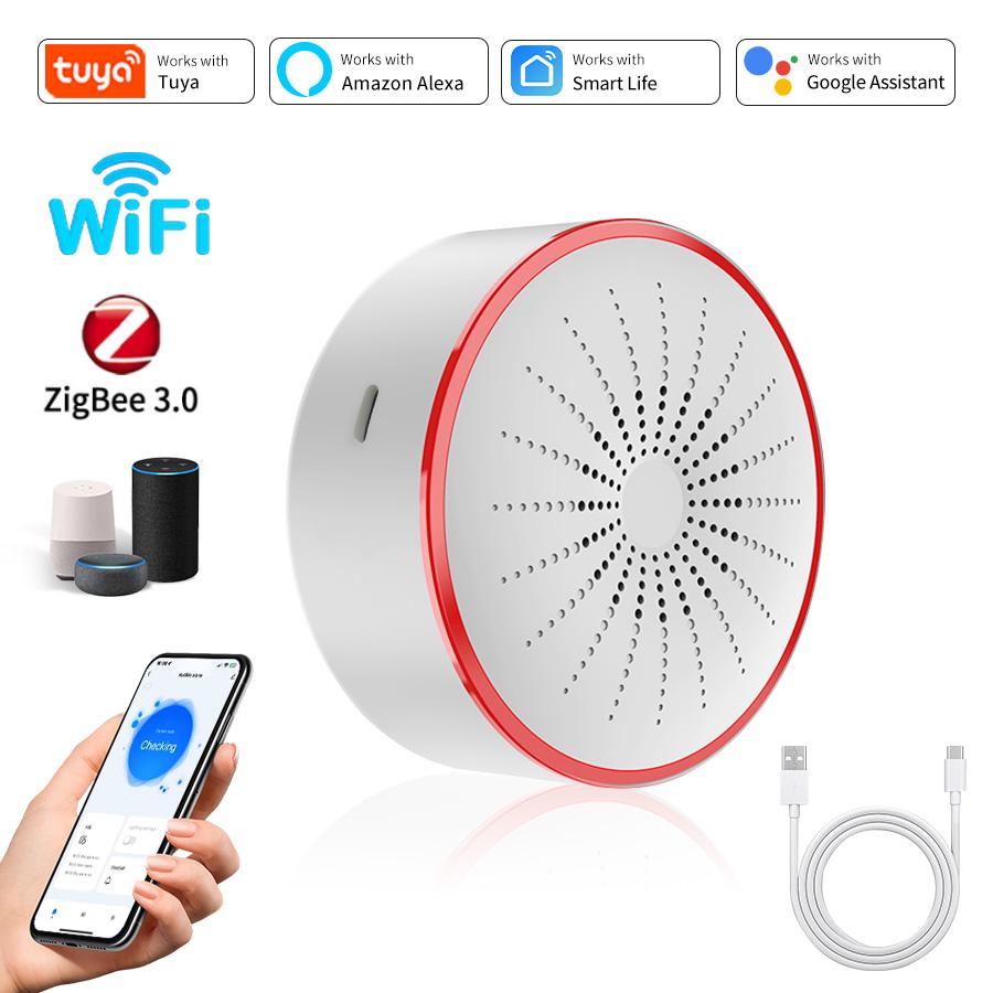 Tuya ZigBee Smart Siren 85DB W - Home Security Lights recensie en prijs
