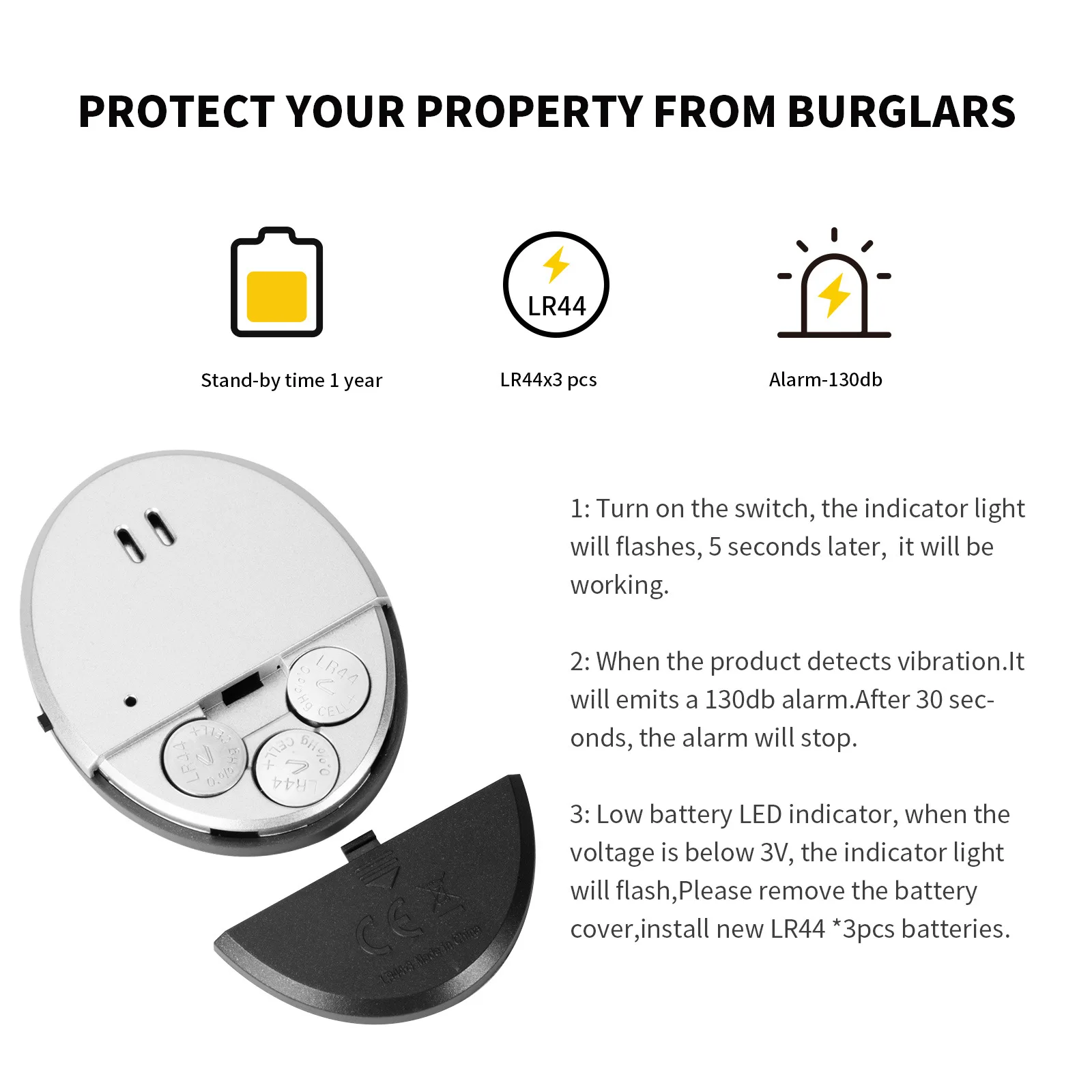 Travel Vibration Door Window A - Home Security Alarm recensie en prijs
