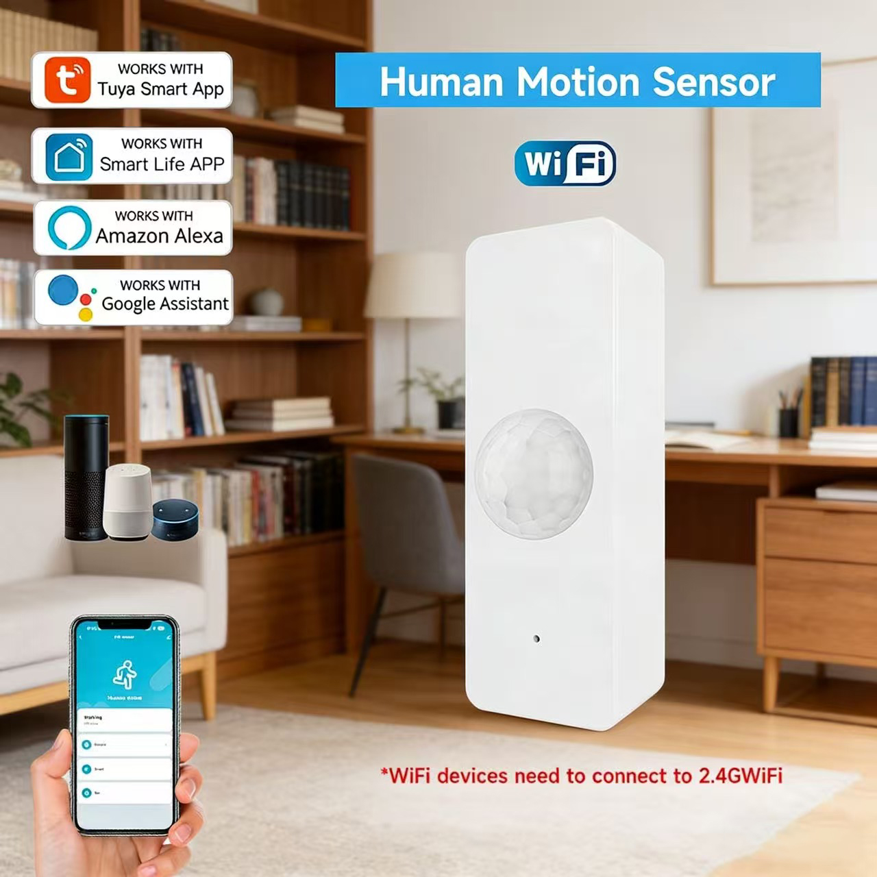 WiFi Smart PIR Motion Sensor T - Home Security Alarm recensie en prijs