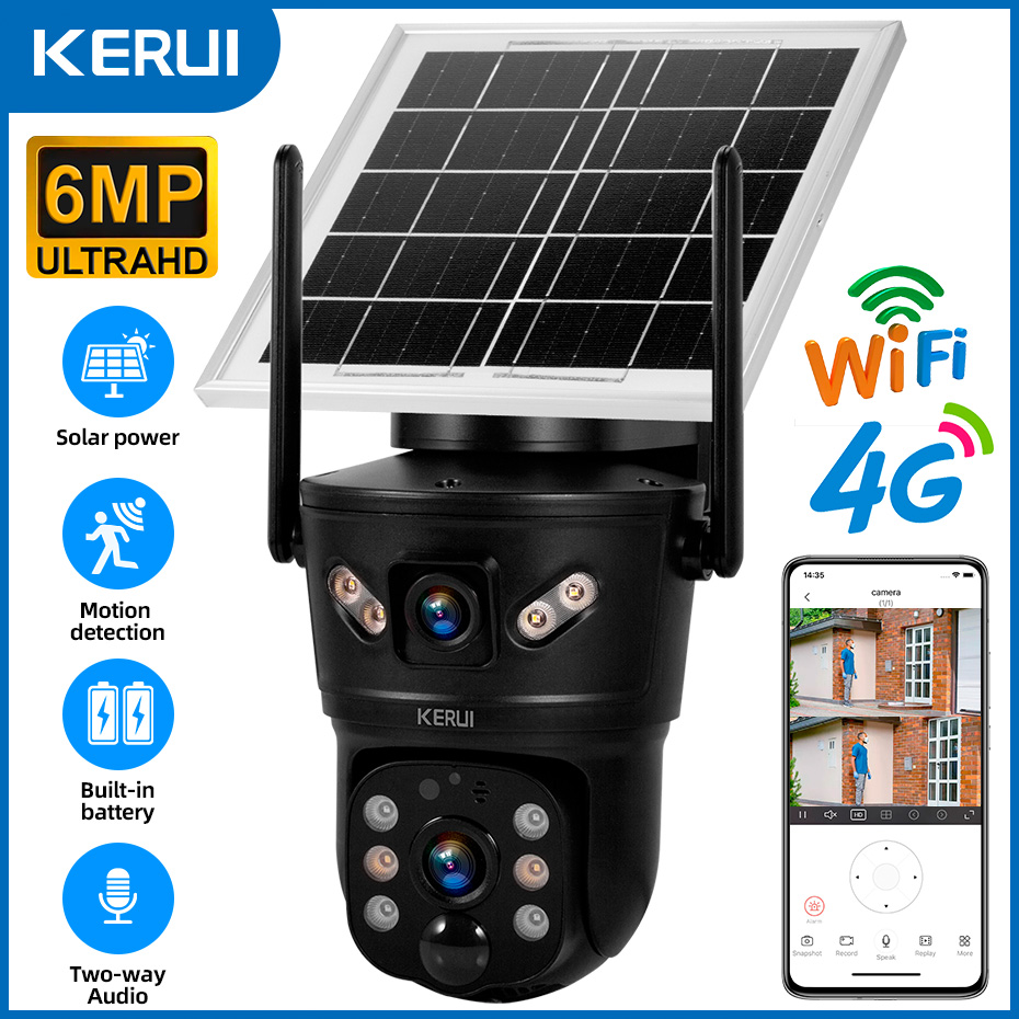 KERUI Outdoor 6MP Solar Camera - Home Security Video Cameras recensie en prijs