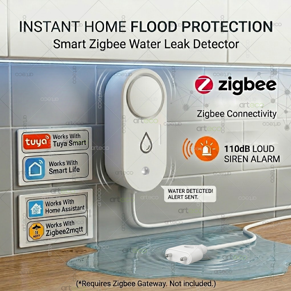 Zigbee Water Leak Detector Sma - Home Security Technology recensie en prijs
