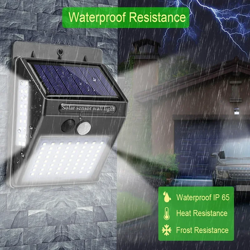 Outdoor Solar 100 LED PIR Moti - Home Security Yard Sensors recensie en prijs
