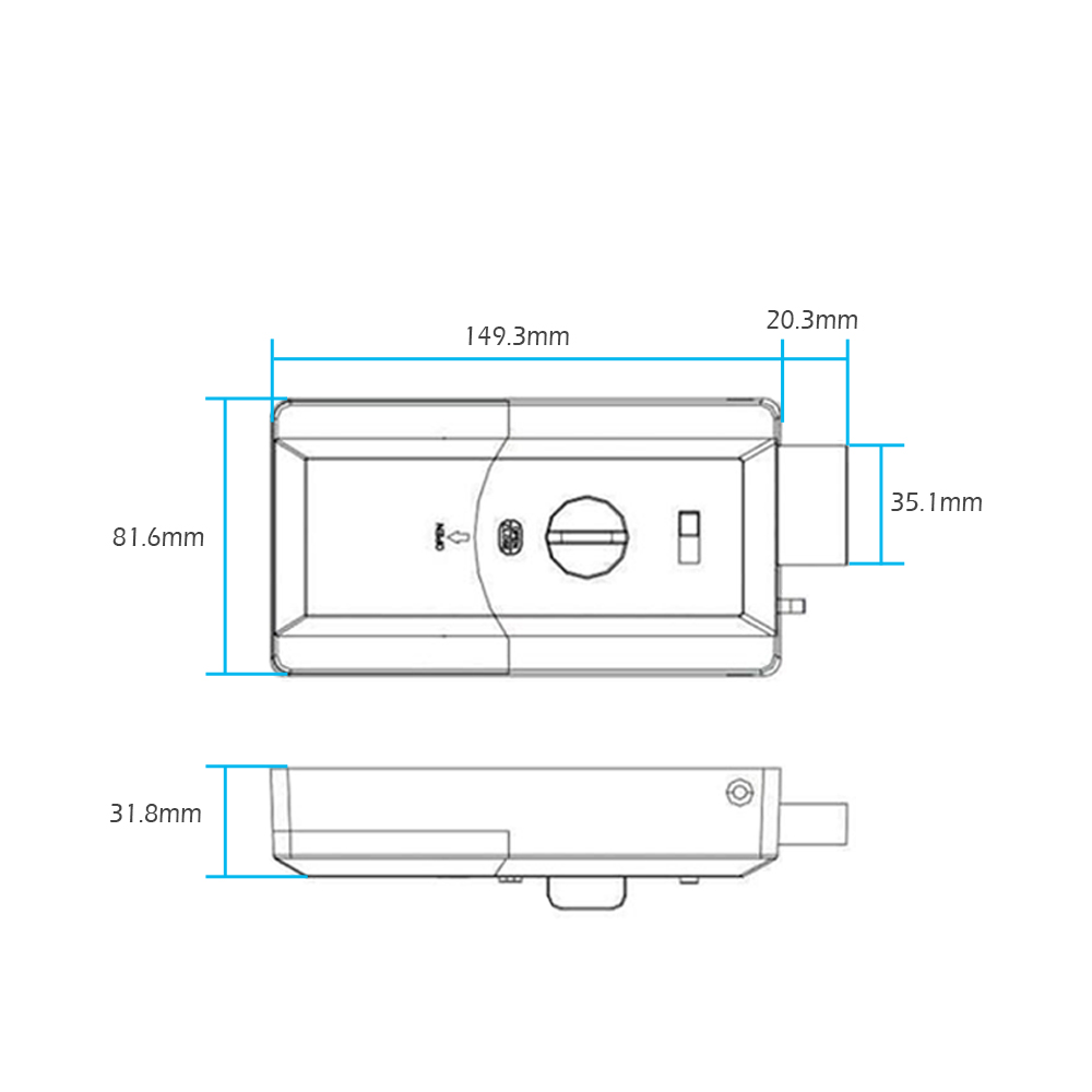 Waterproof Smart door rim lock - Home Security Safe recensie en prijs